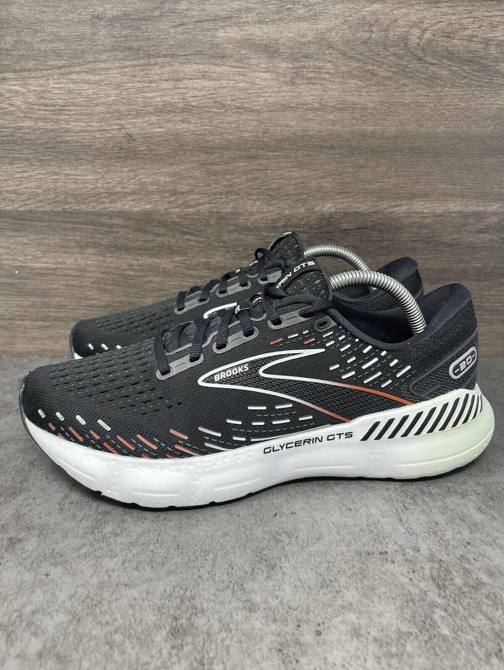 Brooks Glycerin GTS 20 Womens Size 10.5 Running Walking Support Shoes Black